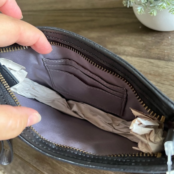 Fossil Black Crossbody Bag with Geometric Studs - Picture 6 of 16